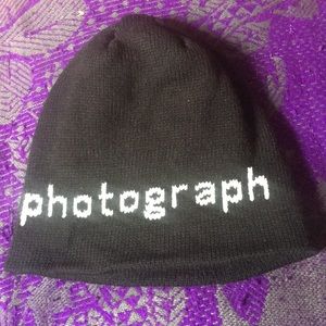 Black winter hat unisex - for photography lovers!